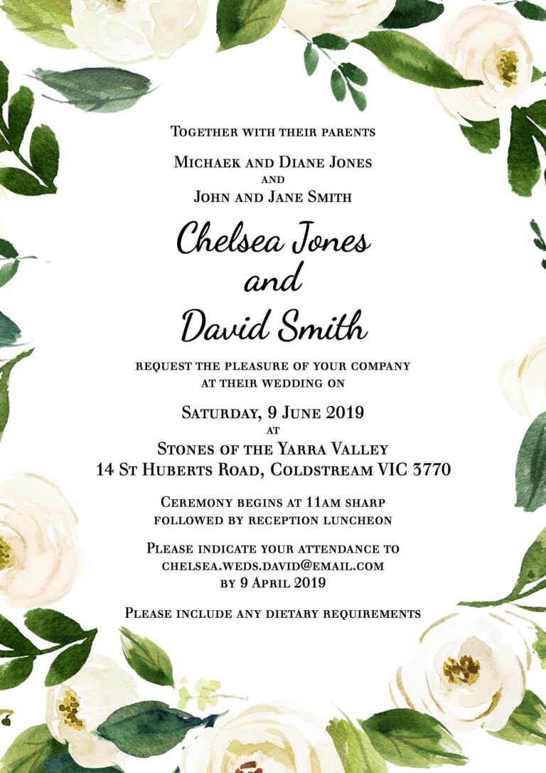 Chelsea Invitation A5