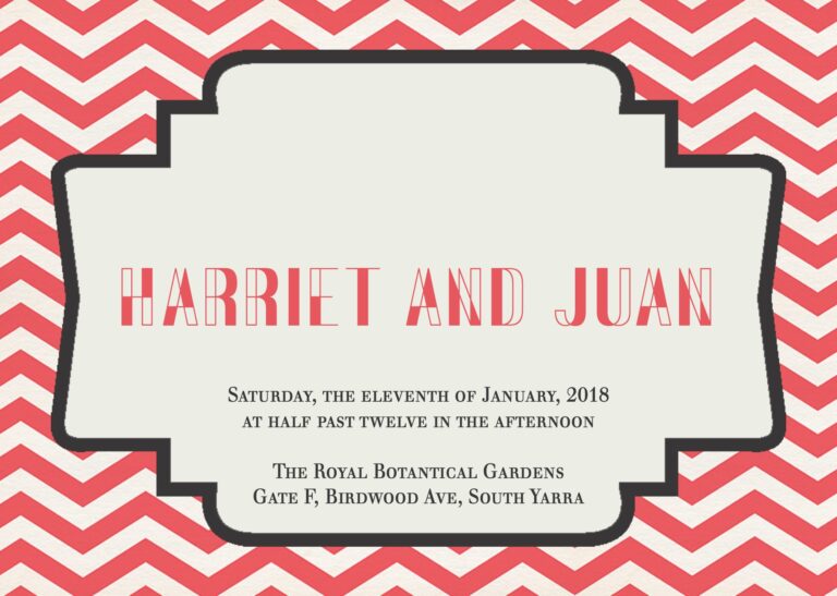 Harriet Wedding Invite