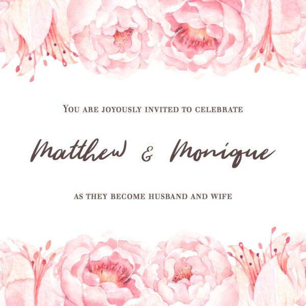 Monique Wedding Invite