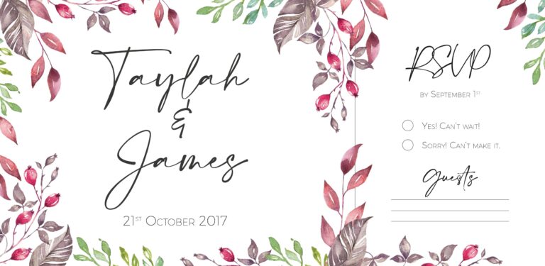 Taylah Invitation