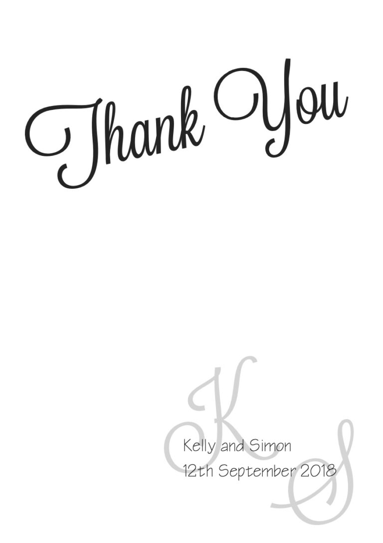 Kelly Wedding Thank You