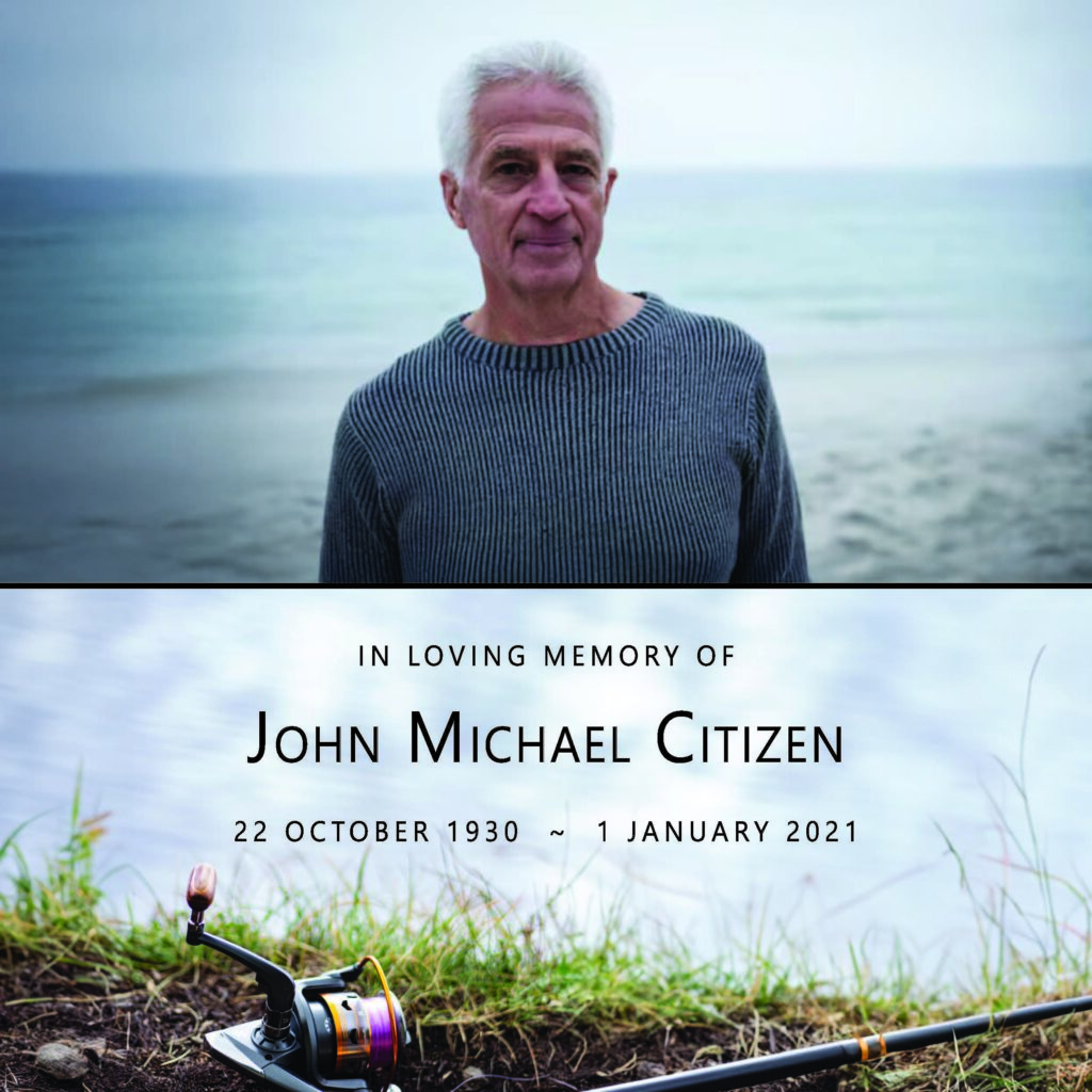 Memorial photograph by the ocean.
