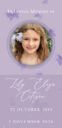Memorial photo with butterflies, purple theme