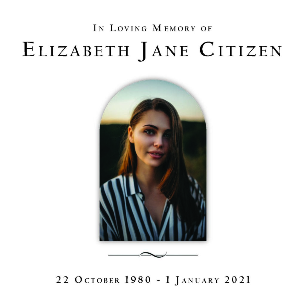 Memorial image of Elizabeth Jane Citizen.