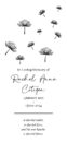 Memorial with dandelions and remembrance message.